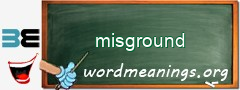 WordMeaning blackboard for misground